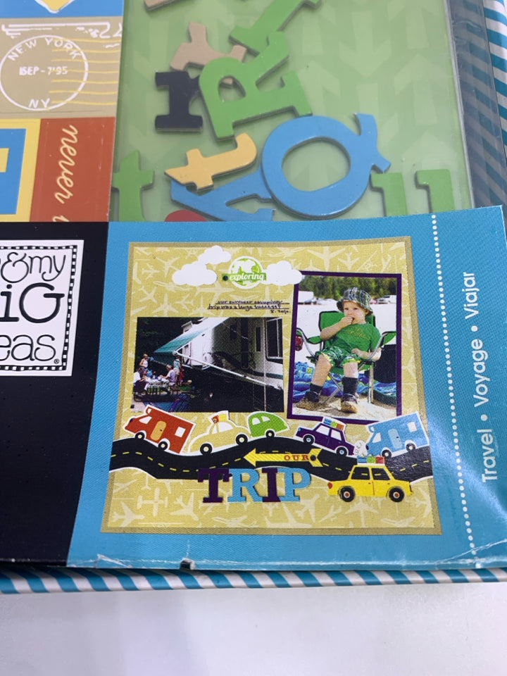 NIP TRAVEL SCRAPBOOK ALBUM BOX KIT.