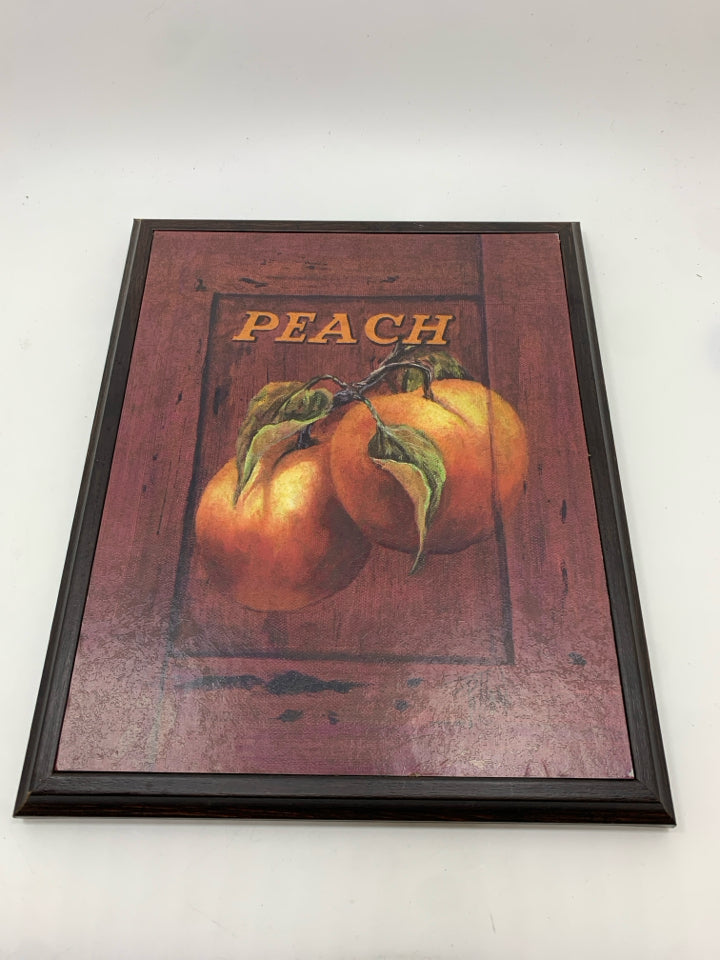 PEACH WALL PLAQUE.