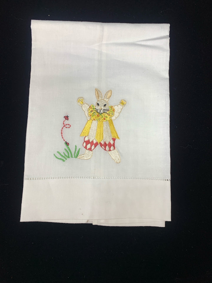 CIRCUS BUNNY TEA TOWEL.