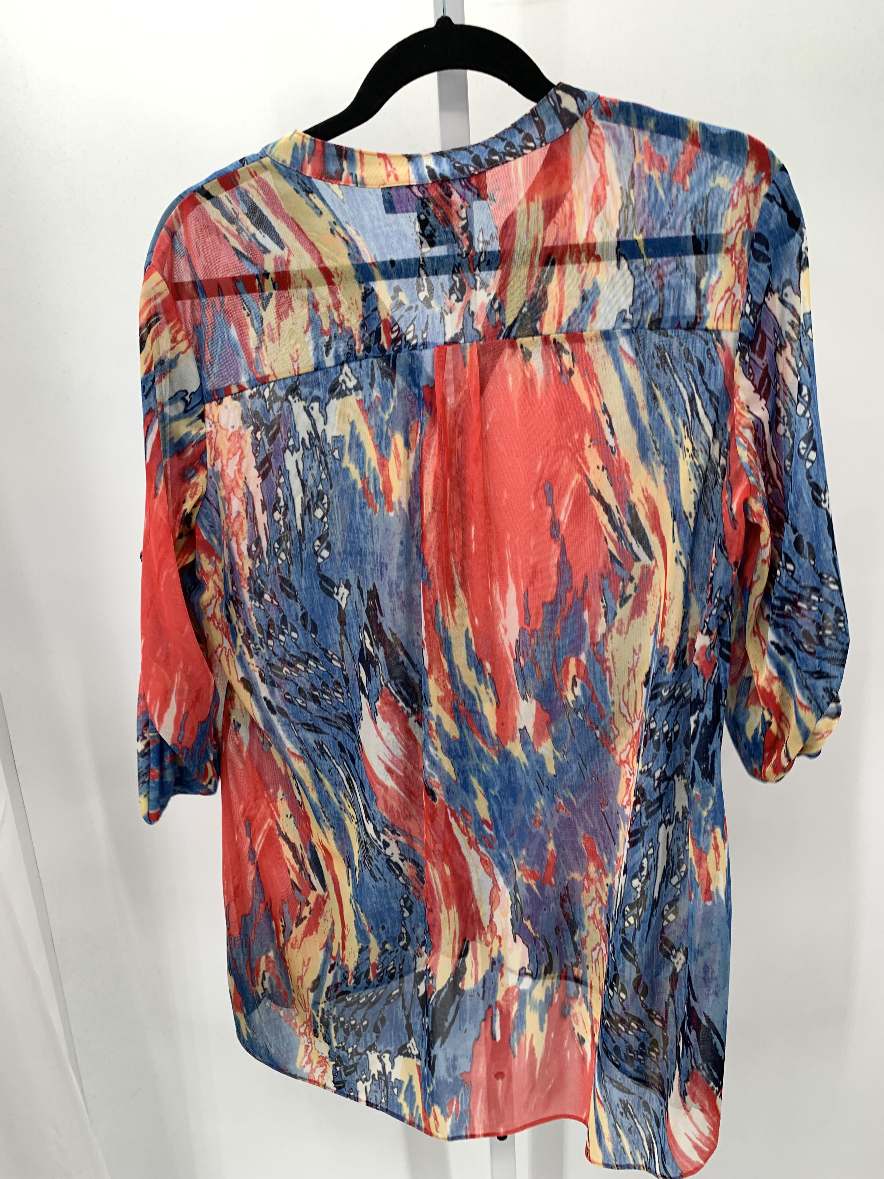 Peck & Peck Size Large Misses 3/4 Sleeve Shirt