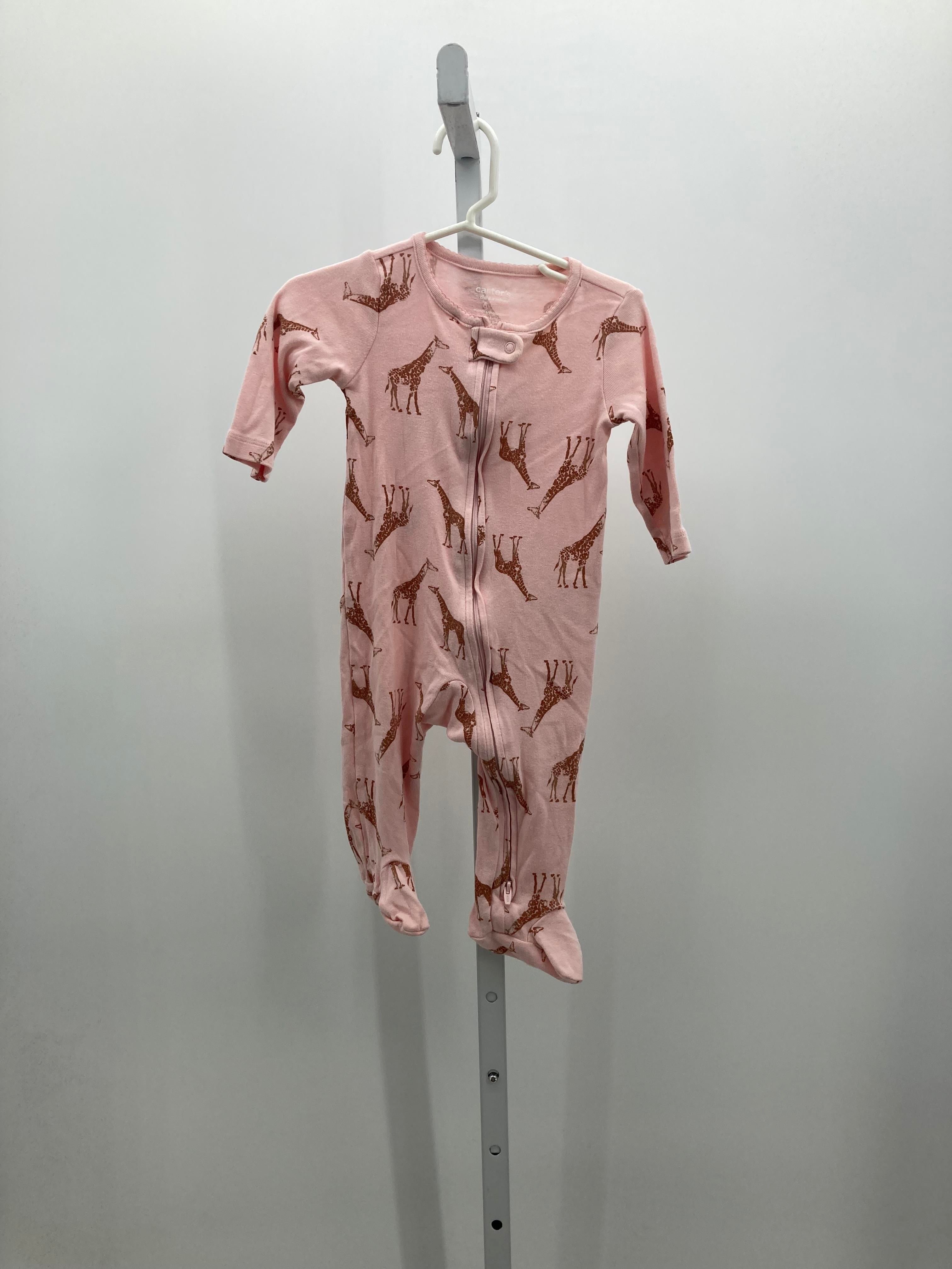 Carters Size 6-9 Months Girls Long Slv. Romper