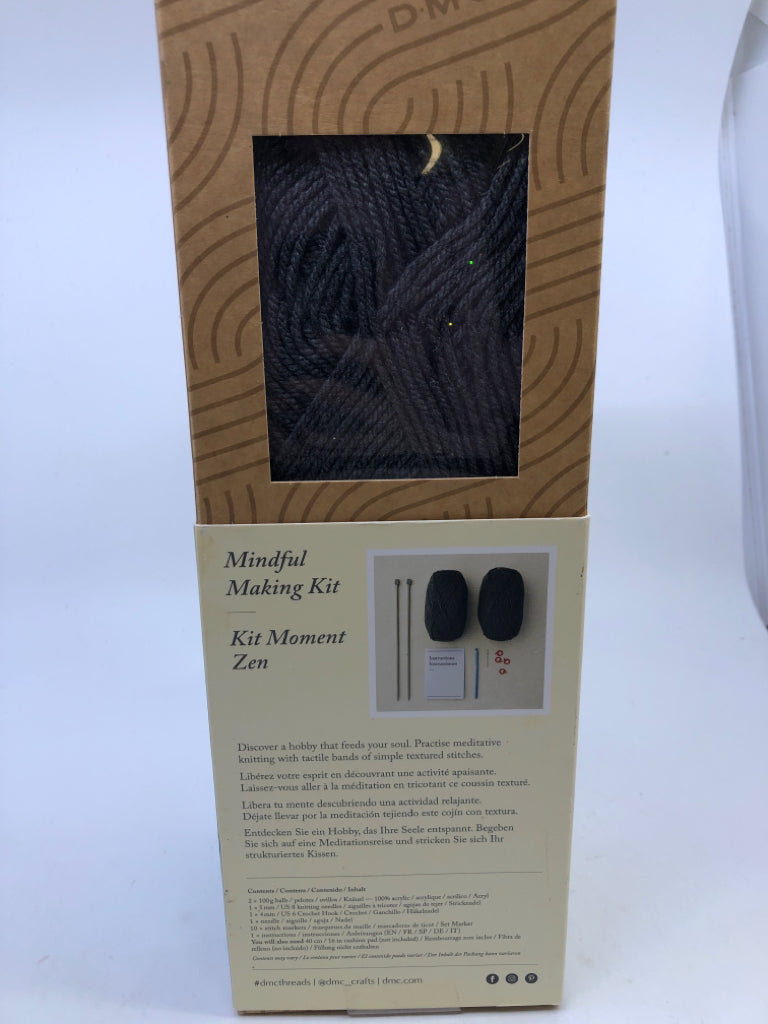NIB MINDFUL MAKING KNITTING- MEDITATIVE CUSHION.