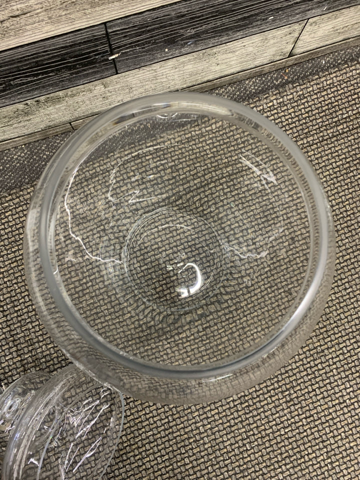 JUMBO CLEAR GLASS APOTHECARY JAR W/LID.