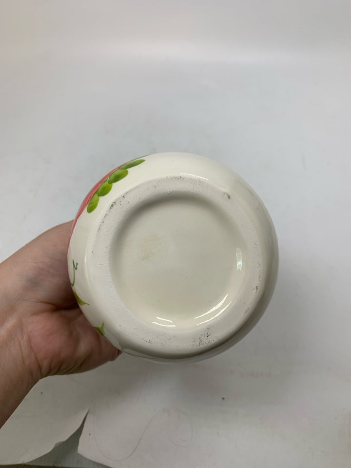 SMALL PAINTED TOMATO/ OLIVE OIL DISPENSER.