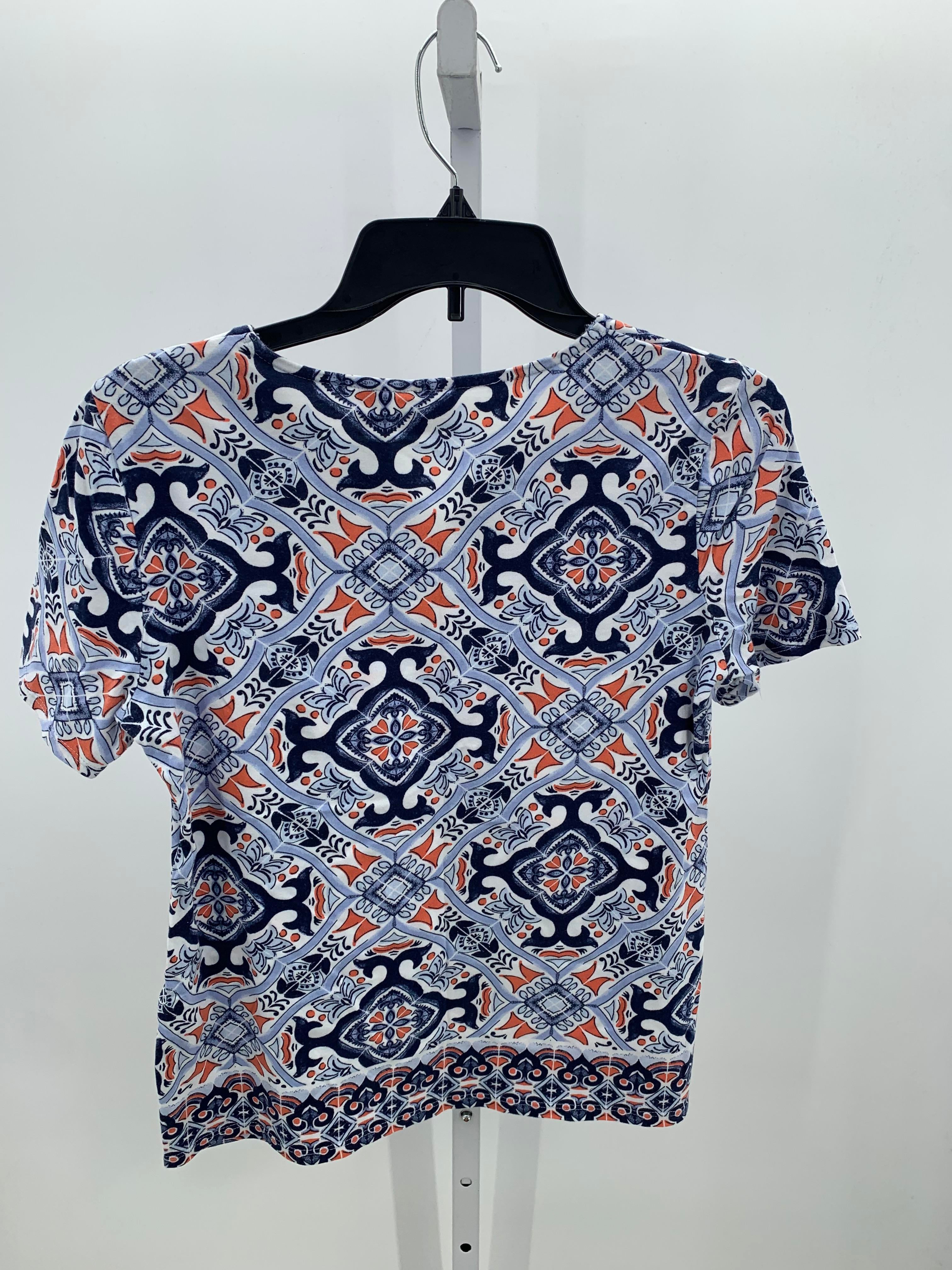 Chico's Size X Small Misses Short Sleeve Shirt