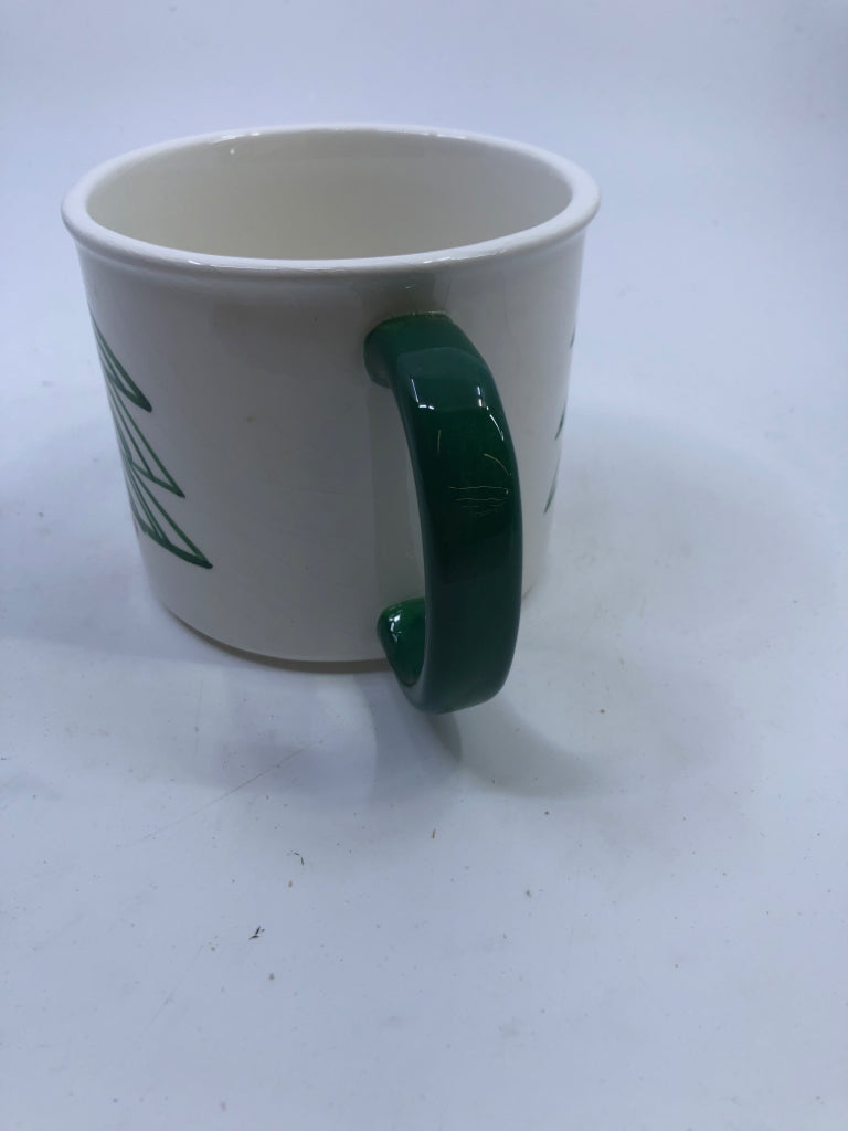 CHRISTMAS TREE MUG- CRATE & BARREL.
