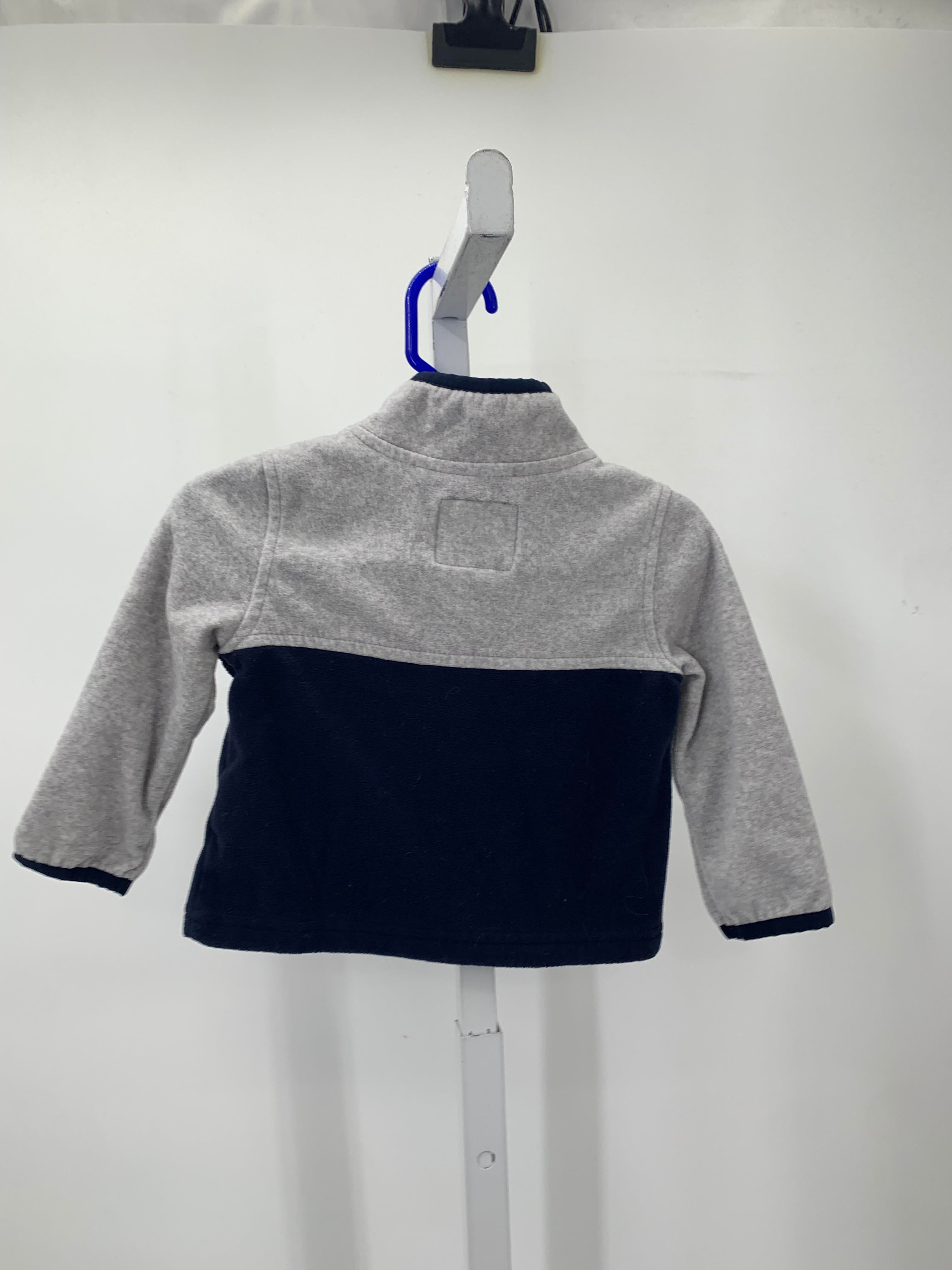 NAVY FLEECE PARTIAL ZIP