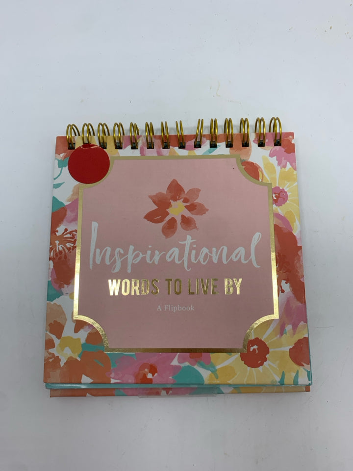 NWT INSPIRATIONAL WORDS TO LIVE BY DESK TOP FLIP BOOK.