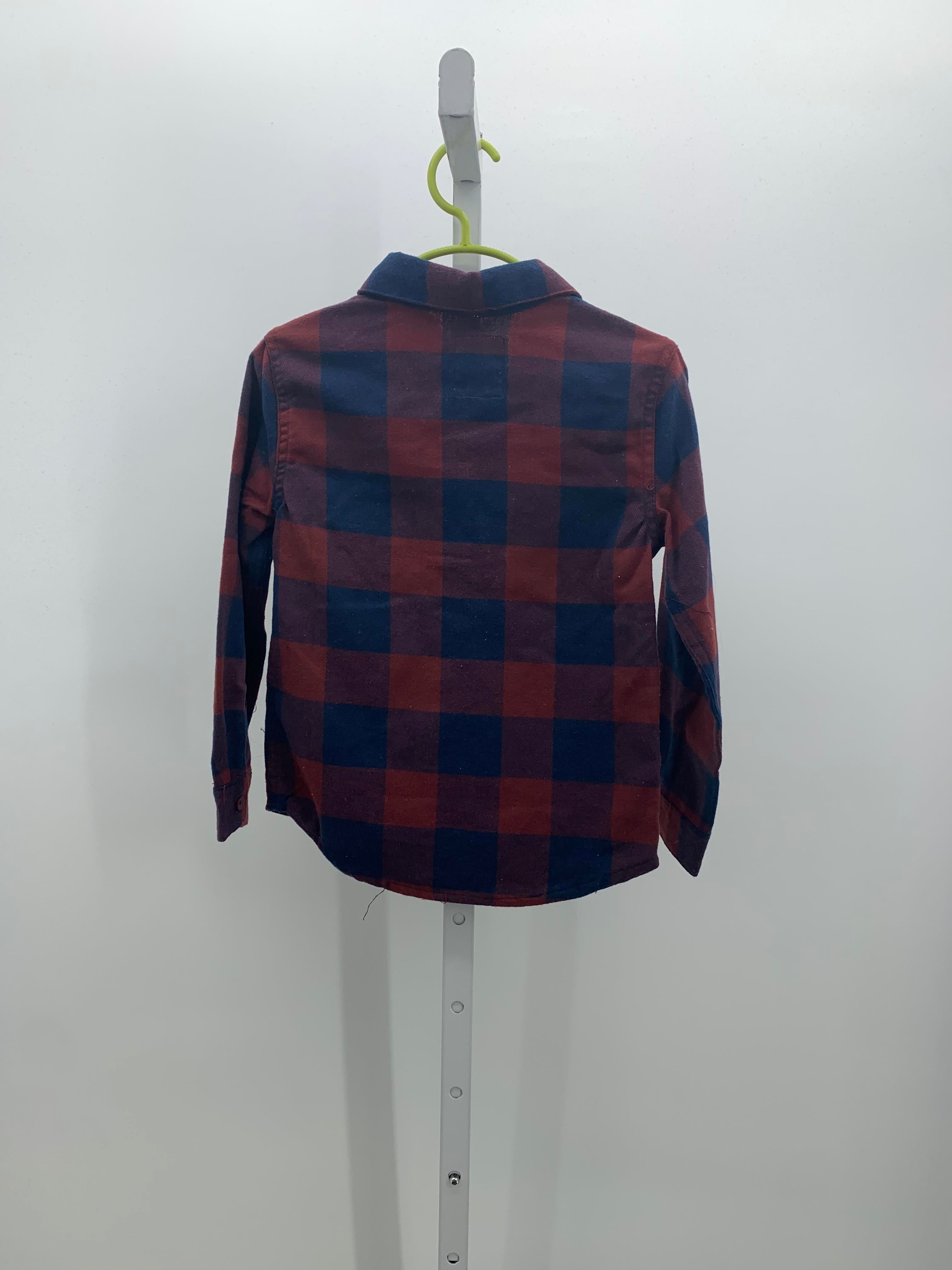NAVY/ MAROON PLAID BUTTON DOWN