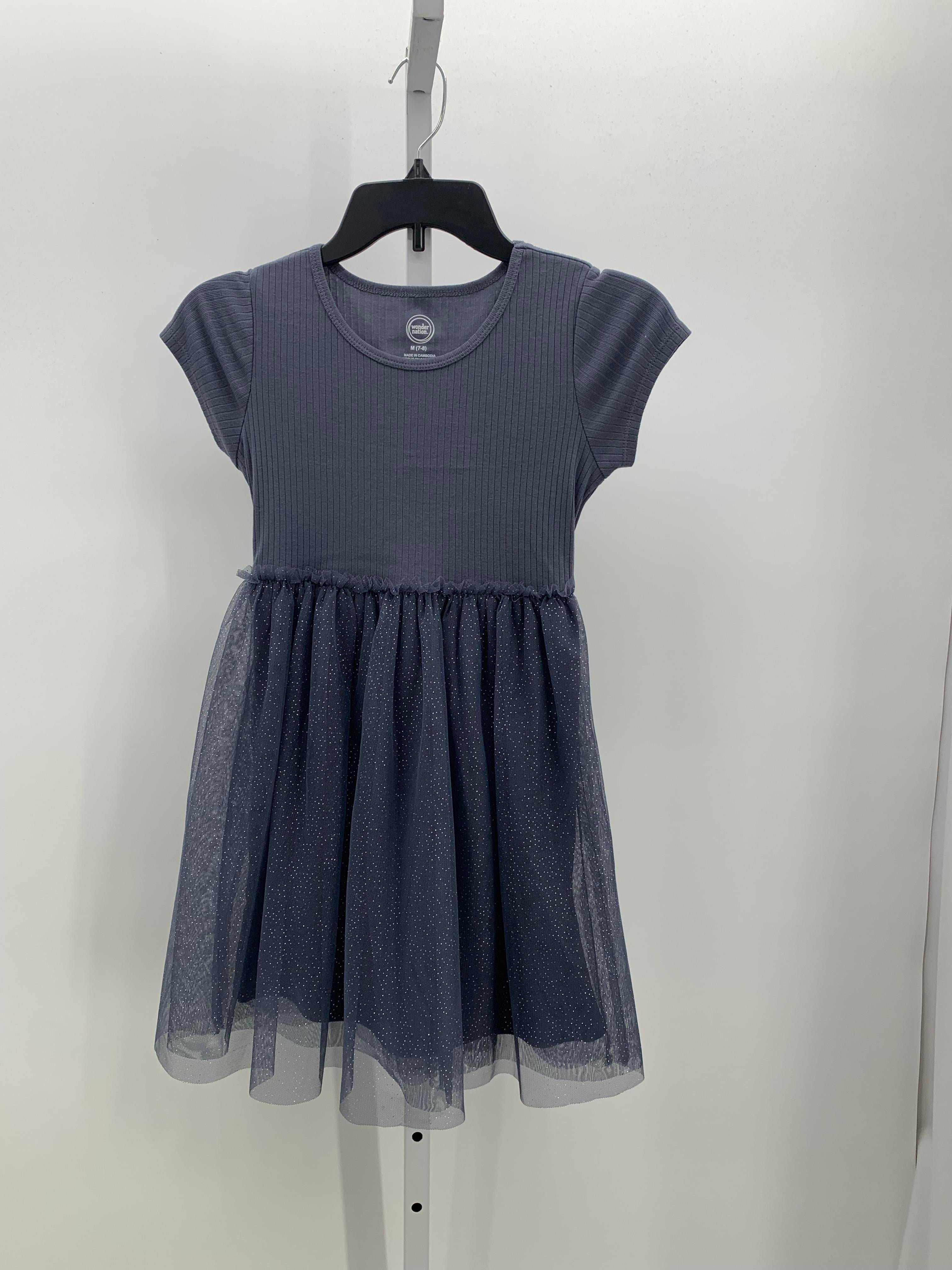 Wonder Nation Size 7-8 Girls Short Sleeve Dress
