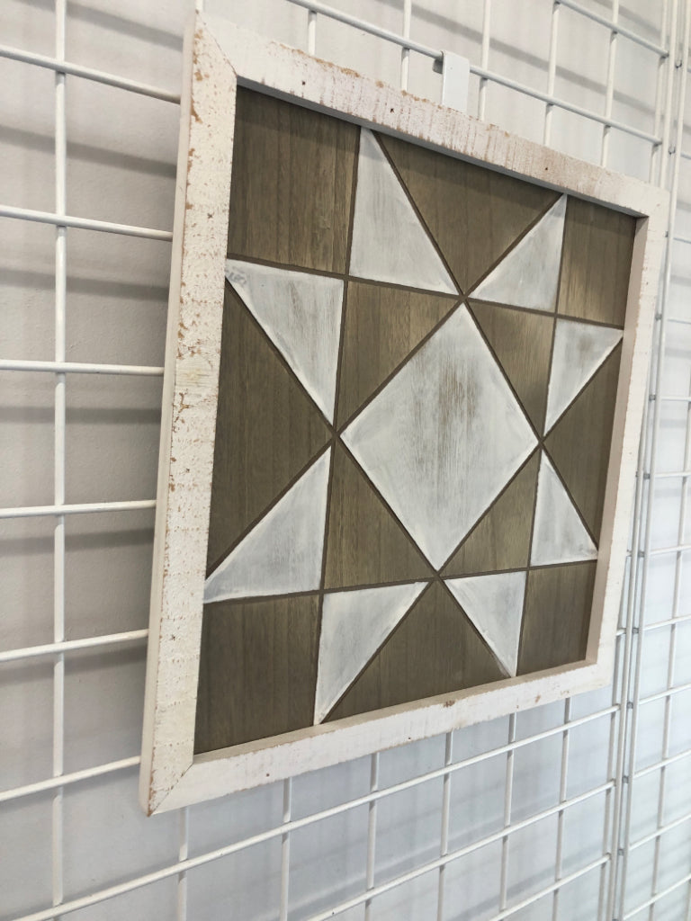 WHITE DISTRESSED WOODEN WALL-ART.