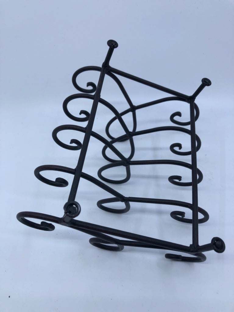 DISH RACK BLACK/BROWN METAL.
