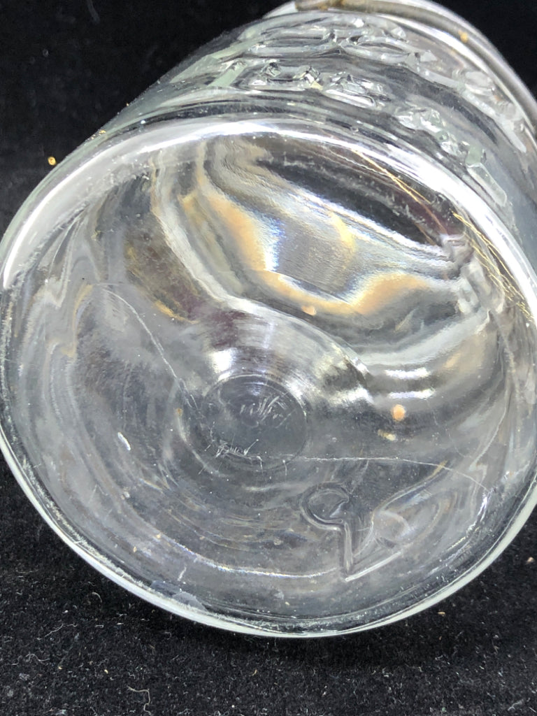 VTG BALL MASON JAR W METAL CLASP.