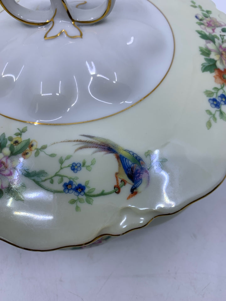 VTG ROUND SONGBIRD COVERED SERVER- HEINRICH & CO SELB.