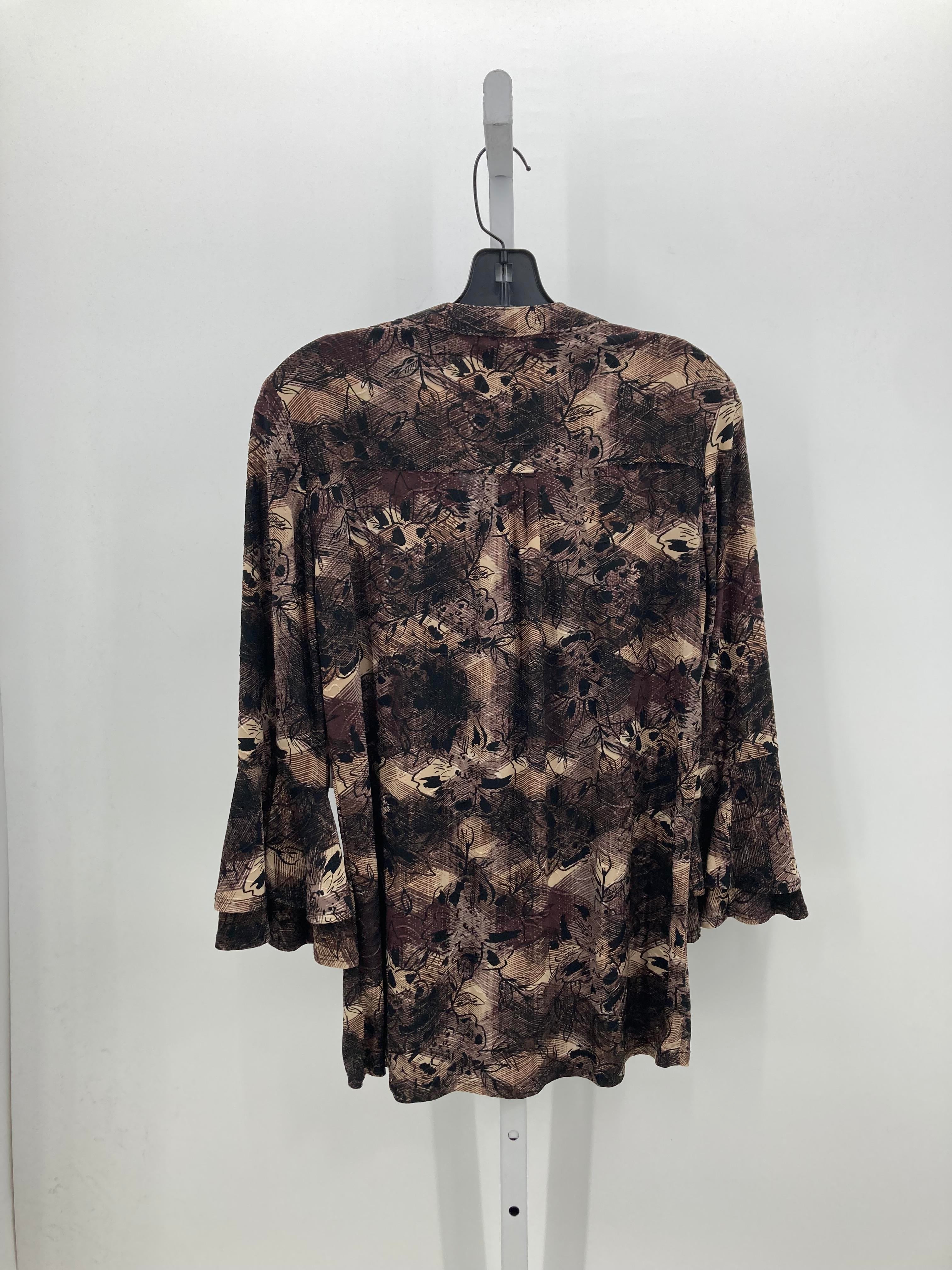 NY Collection Size Medium Misses 3/4 Sleeve Shirt