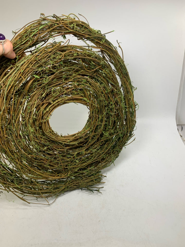 STICK MOSS SPIRAL WREATH.