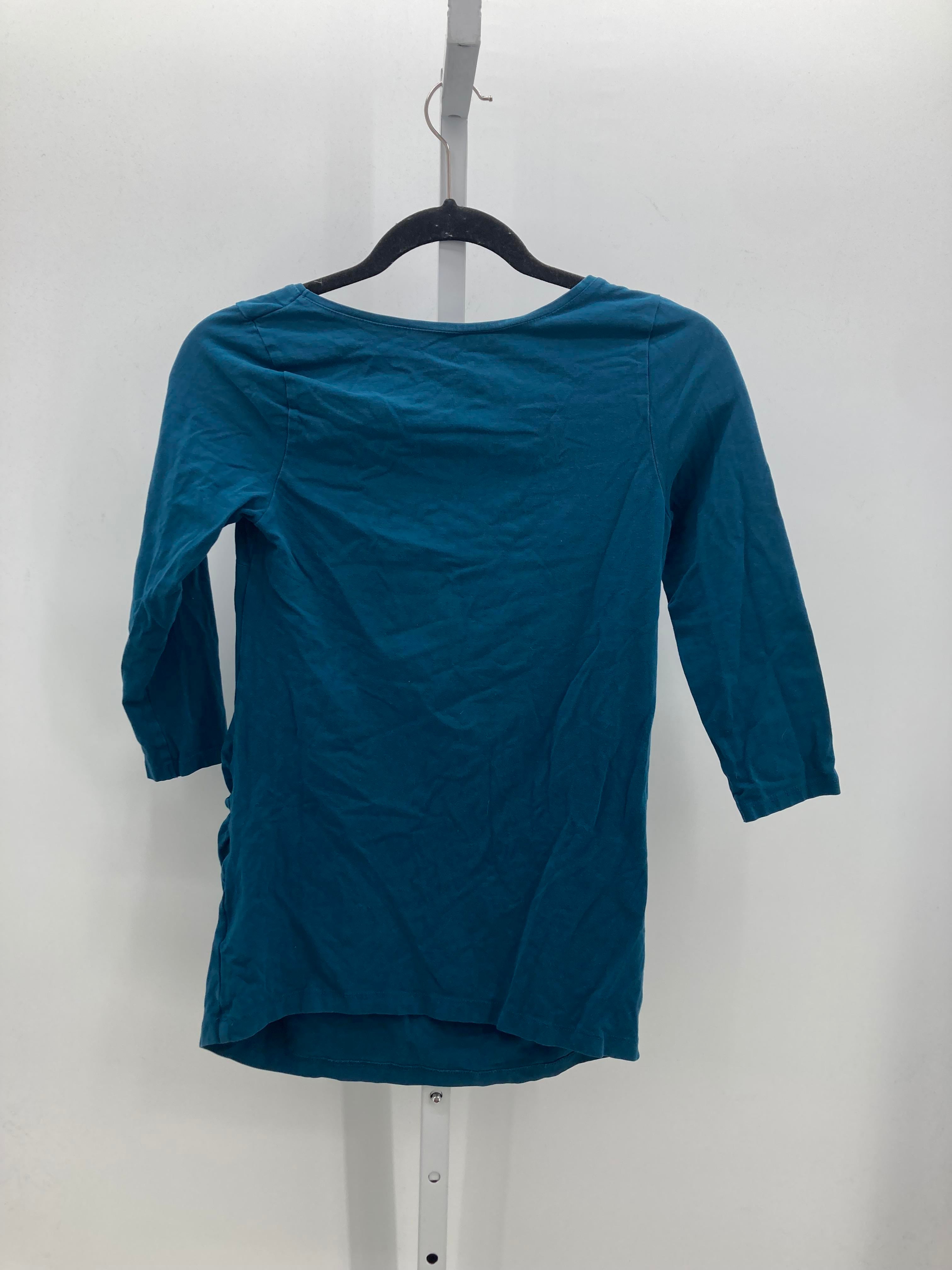 H&M Blue Size Medium Maternity Long Sleeve Shirt