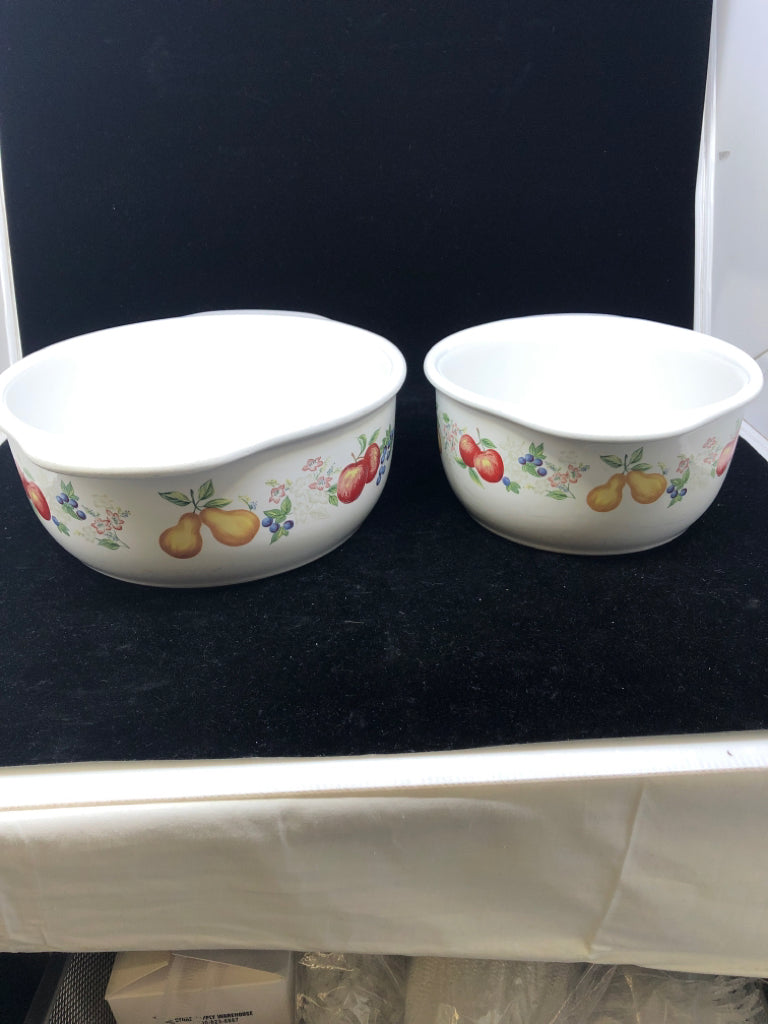 2 STONEWARE BAKING DISH.