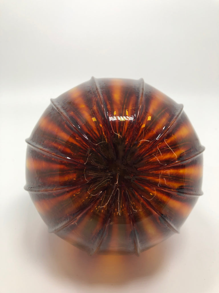 PURPLE STAIN GLASS PUMPKIN.