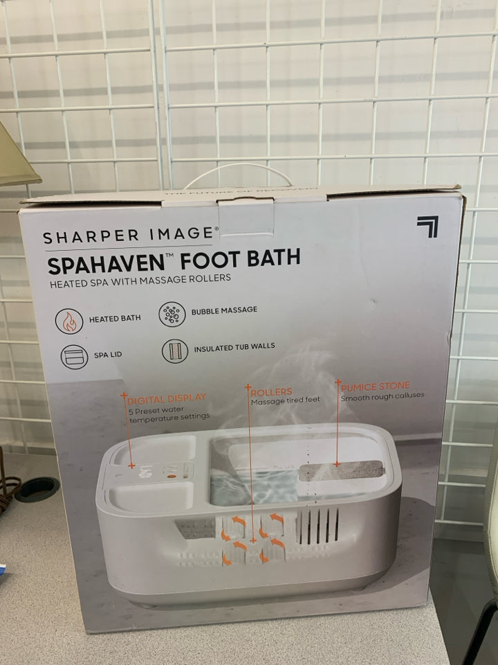 NIB SHARPER IMAGE SPAHAVEN FOOT BATH.