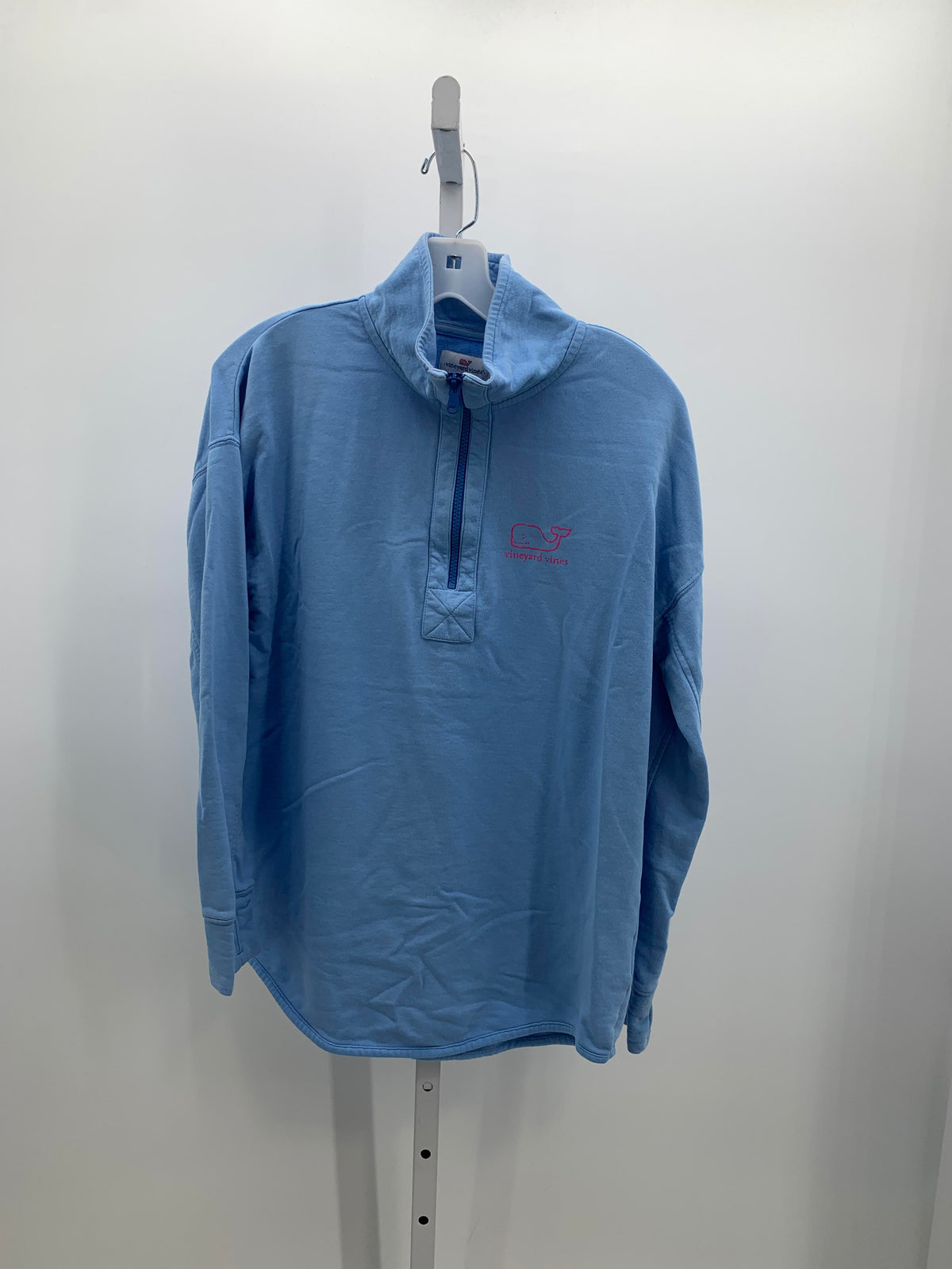QUARTER ZIP PINK LOGO PULLOVER