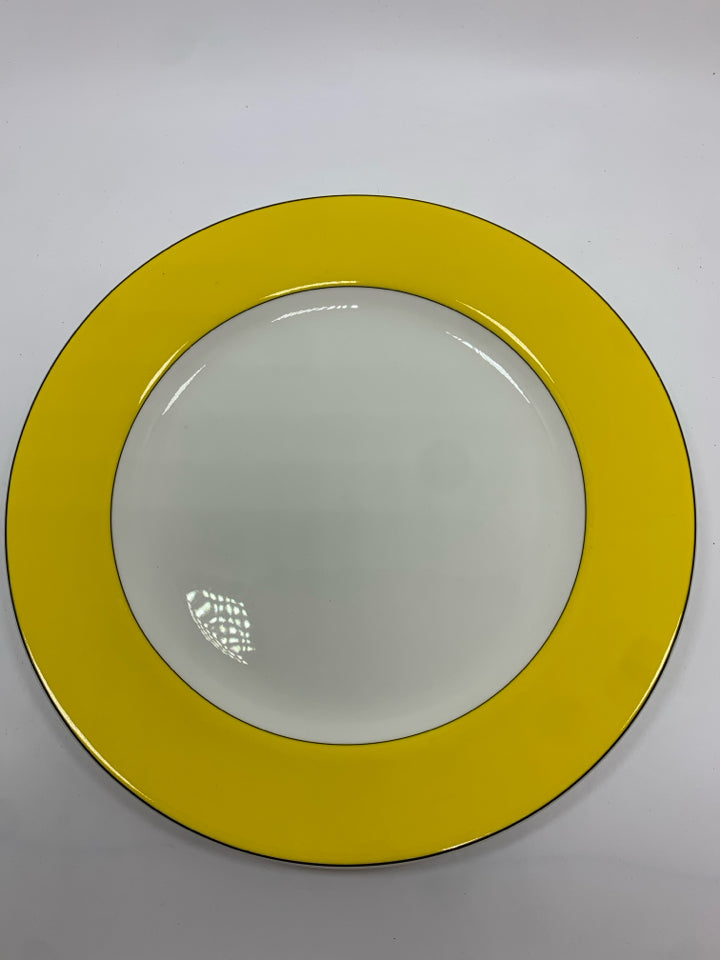 KATE SPADE LENOX RUTHERFORD YELLOW DINNER PLATE.
