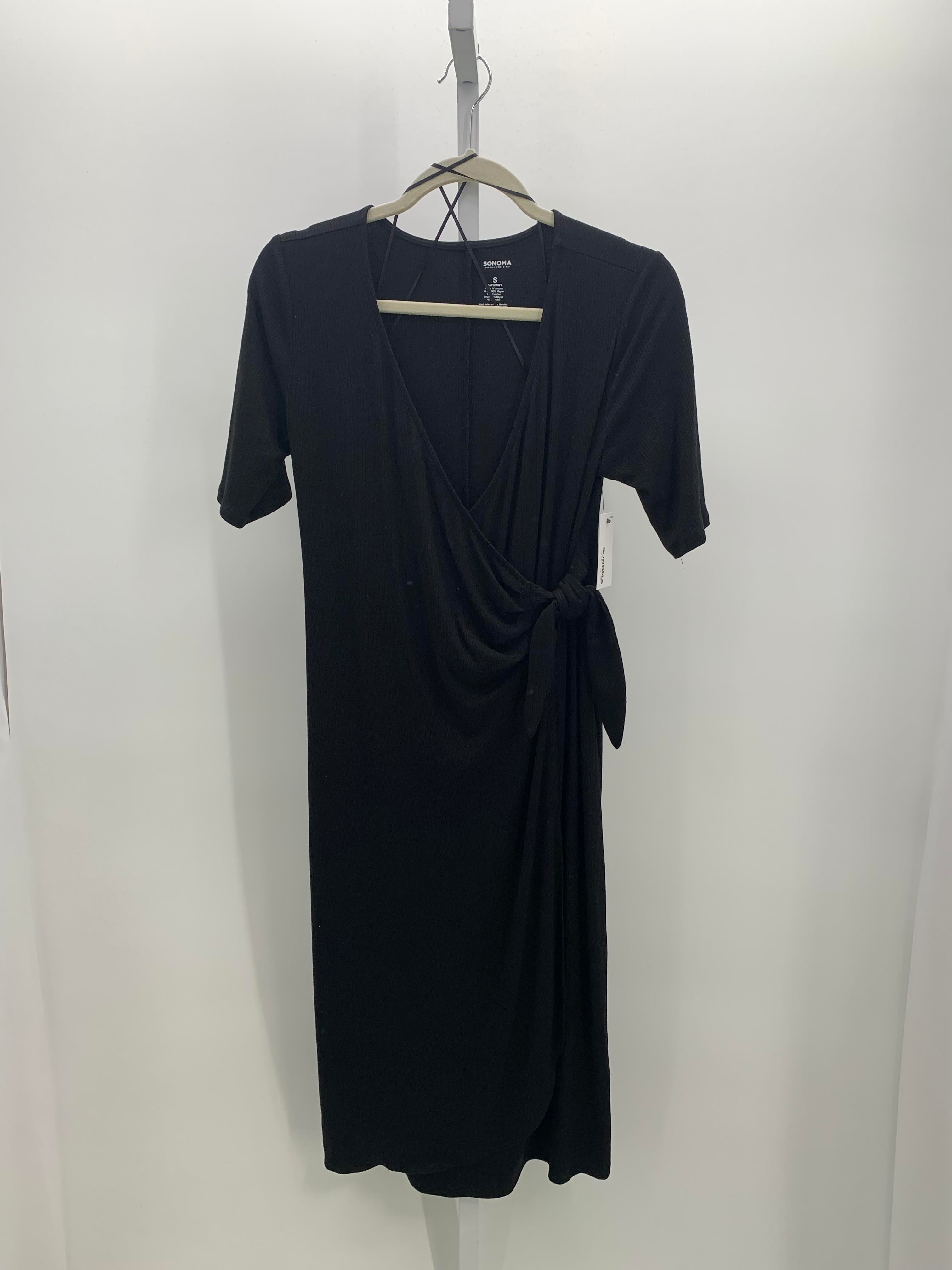 Sonoma Black Size Small Maternity Short Sleeve Dress