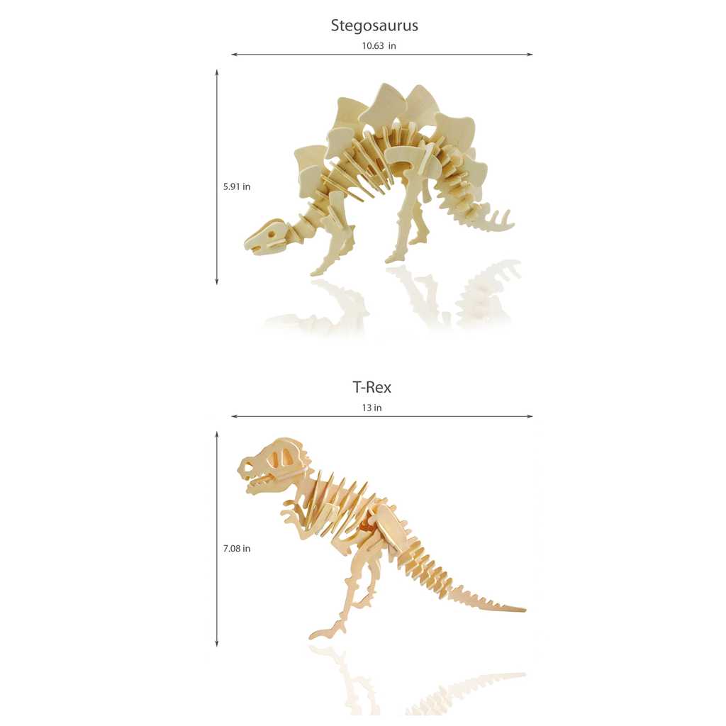 DIY 3D Wooden Puzzle 6CT, Dinosaur