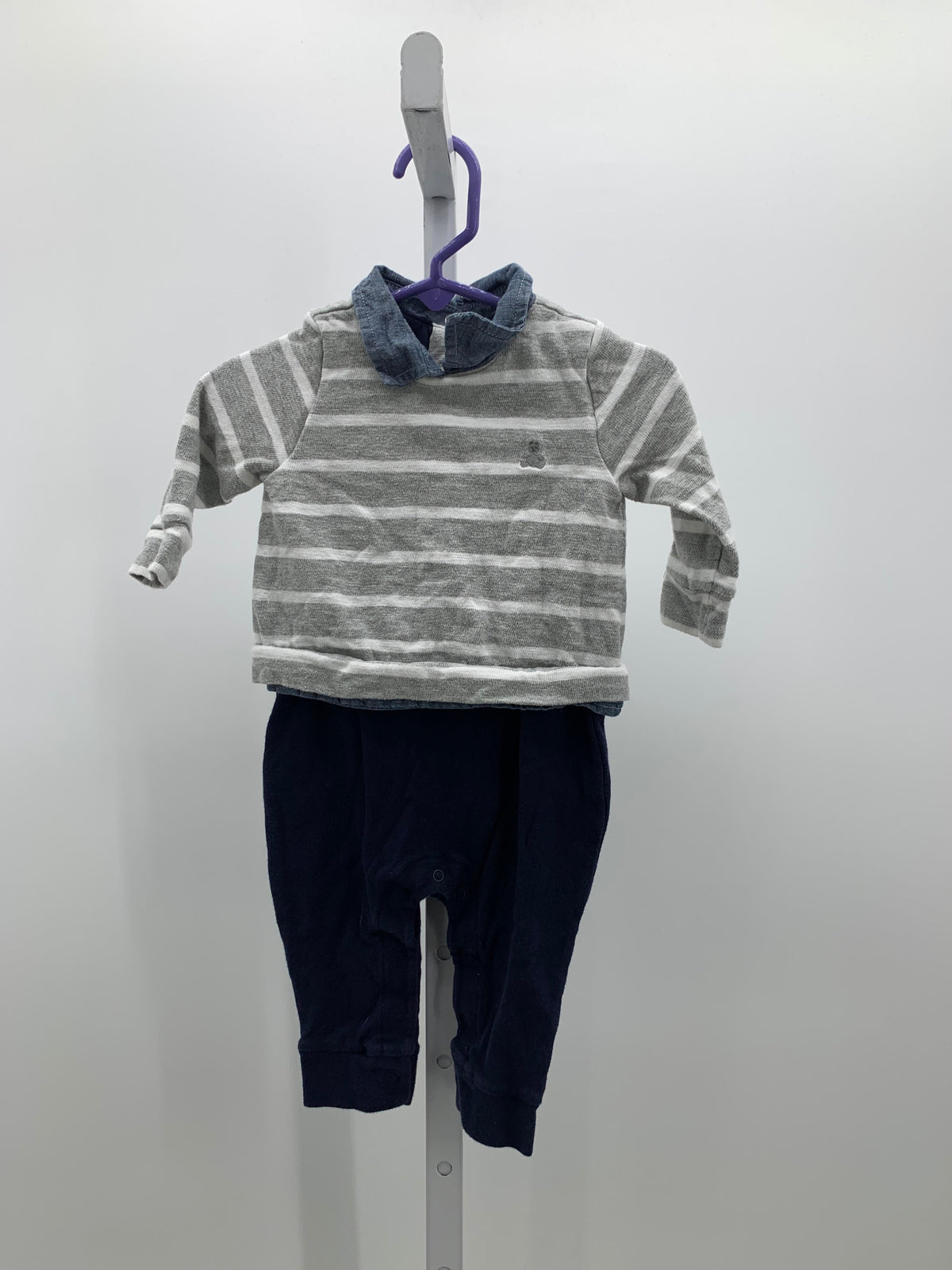 STRIPES SHIRT NAVY PANTS