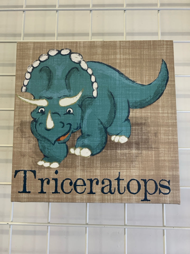 TRICERATOPS CANVAS WALL ART.