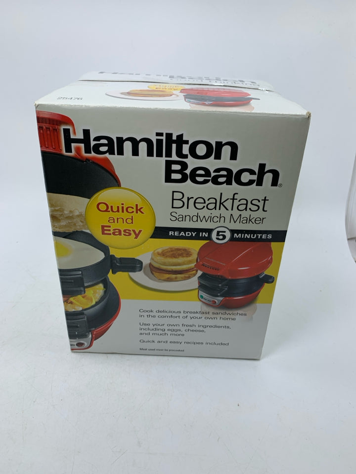 NIB BREAKFAST SANDWICH MAKER.