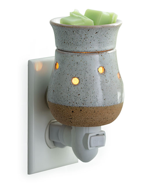 Candle Warmers Moonstone Blown Glass Pluggable Wax Warmer -