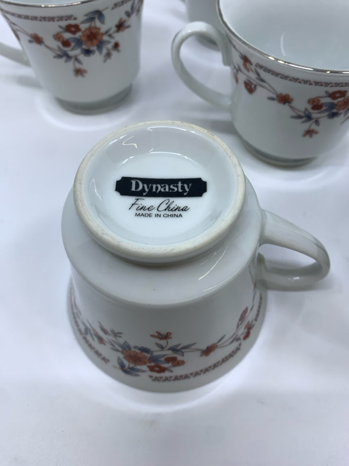 30PC DYNASTY RED FLORAL CHINA SET SERVICE FOR 6.