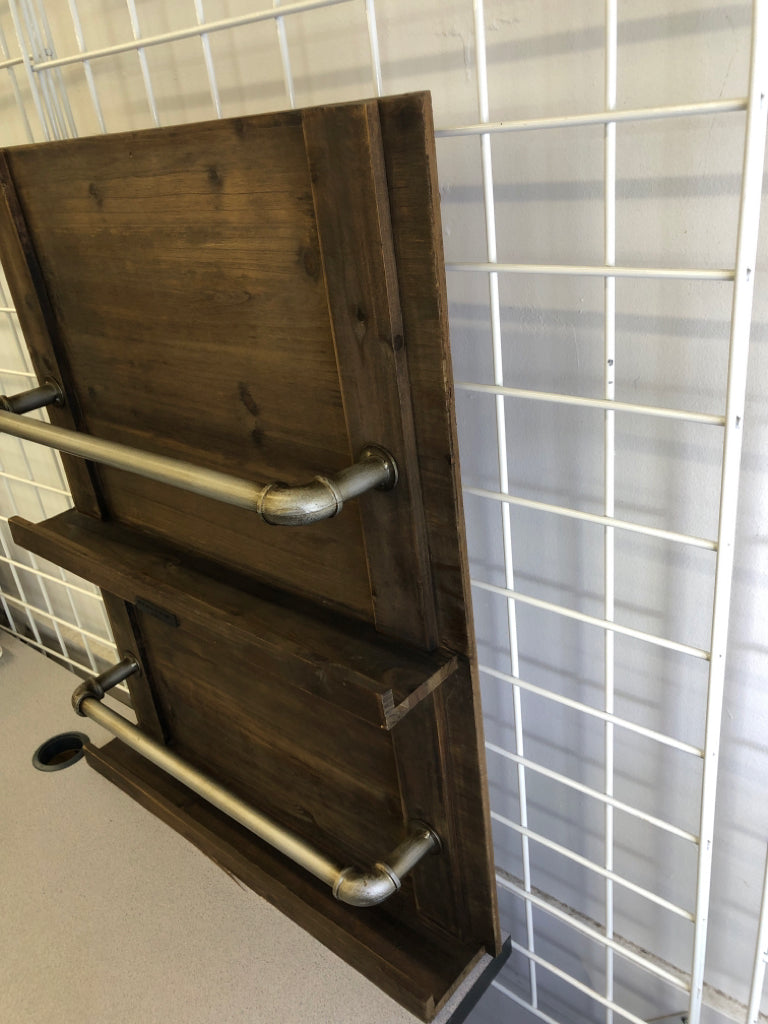 MAGNOLIA HOME WALL DISH SHELF W/PIPE DETAIL.