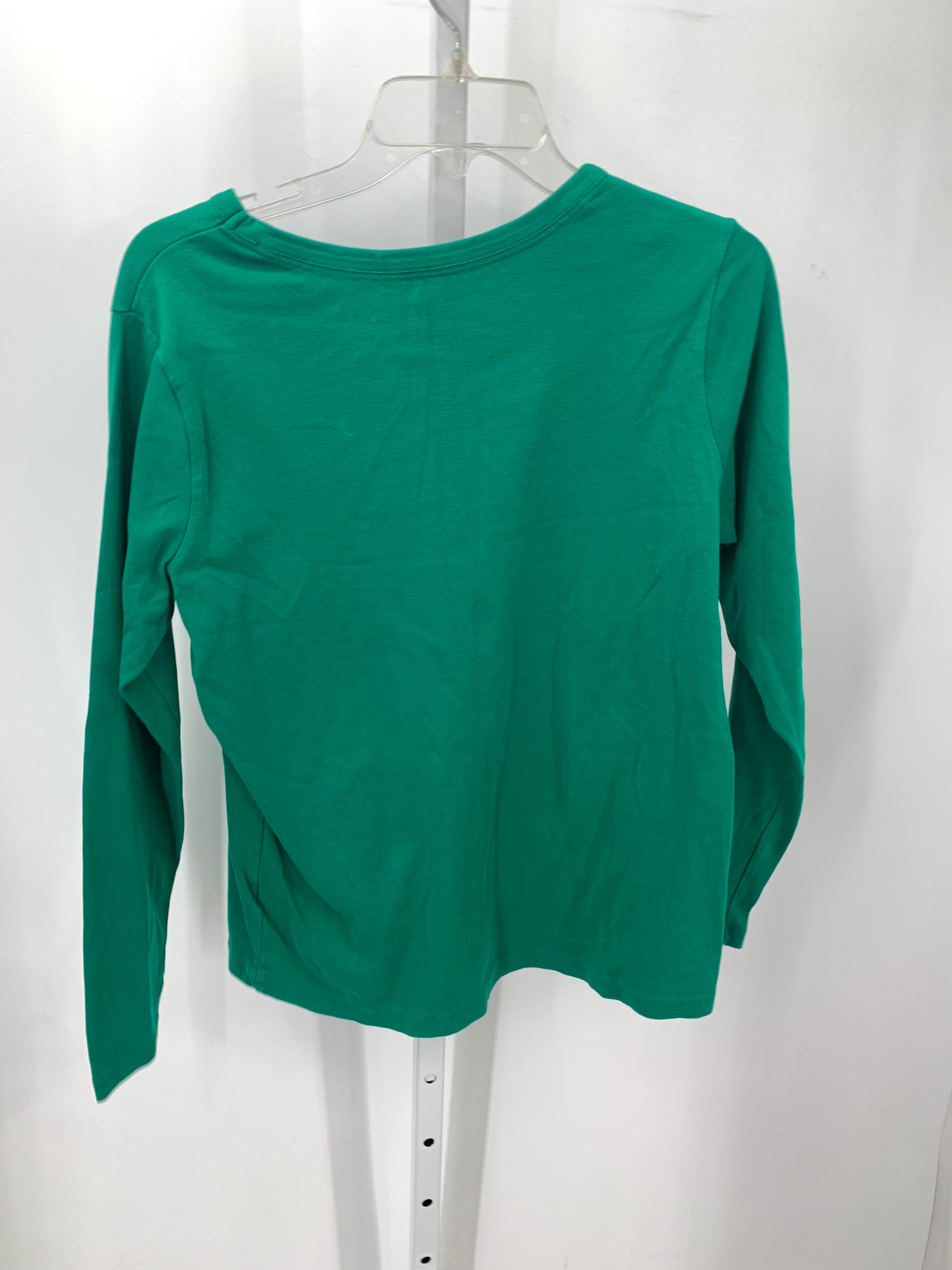 Lands End Size Large Misses Long Sleeve Shirt