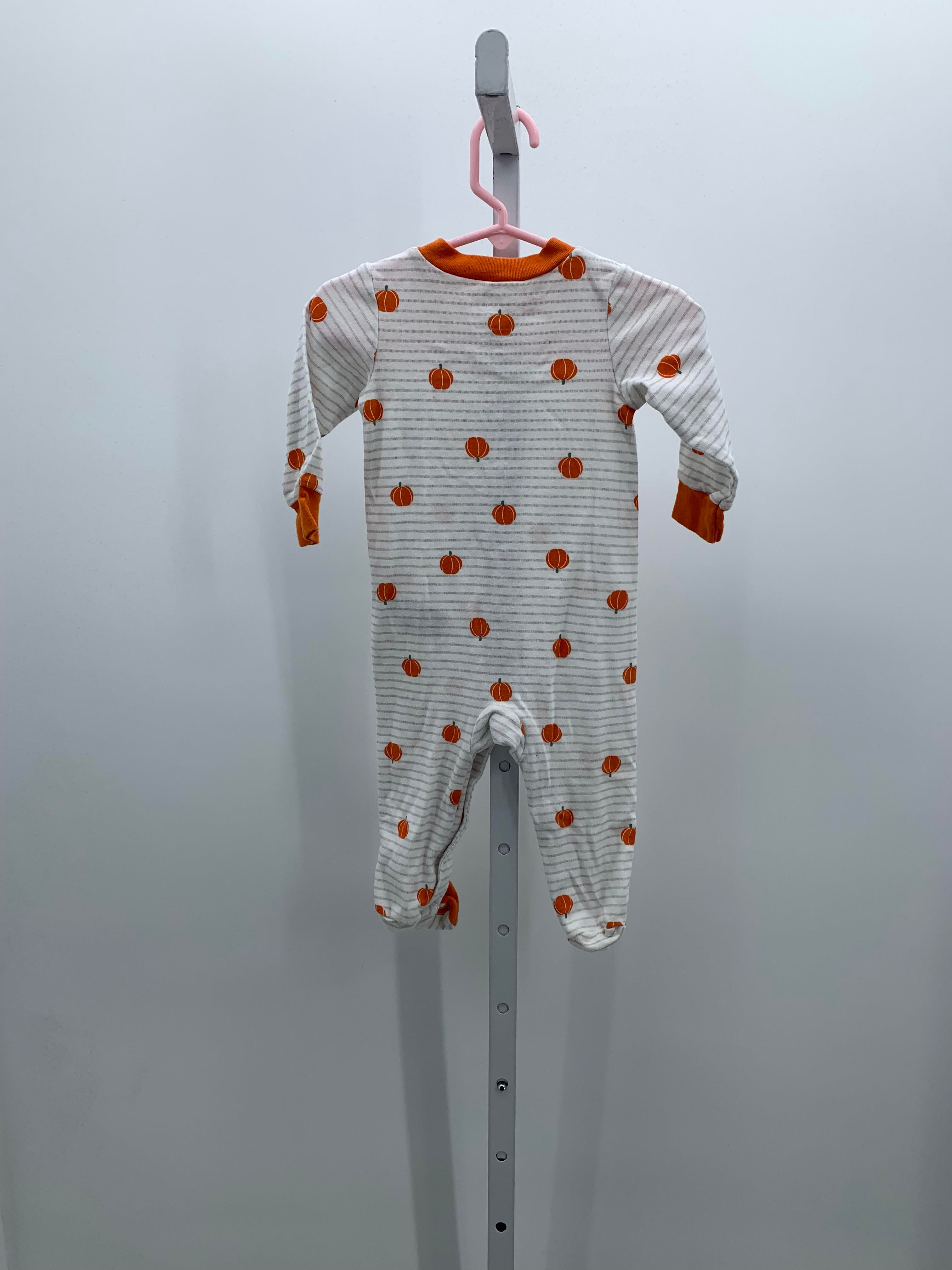 LONG SLV ROMPER PUMPKINS