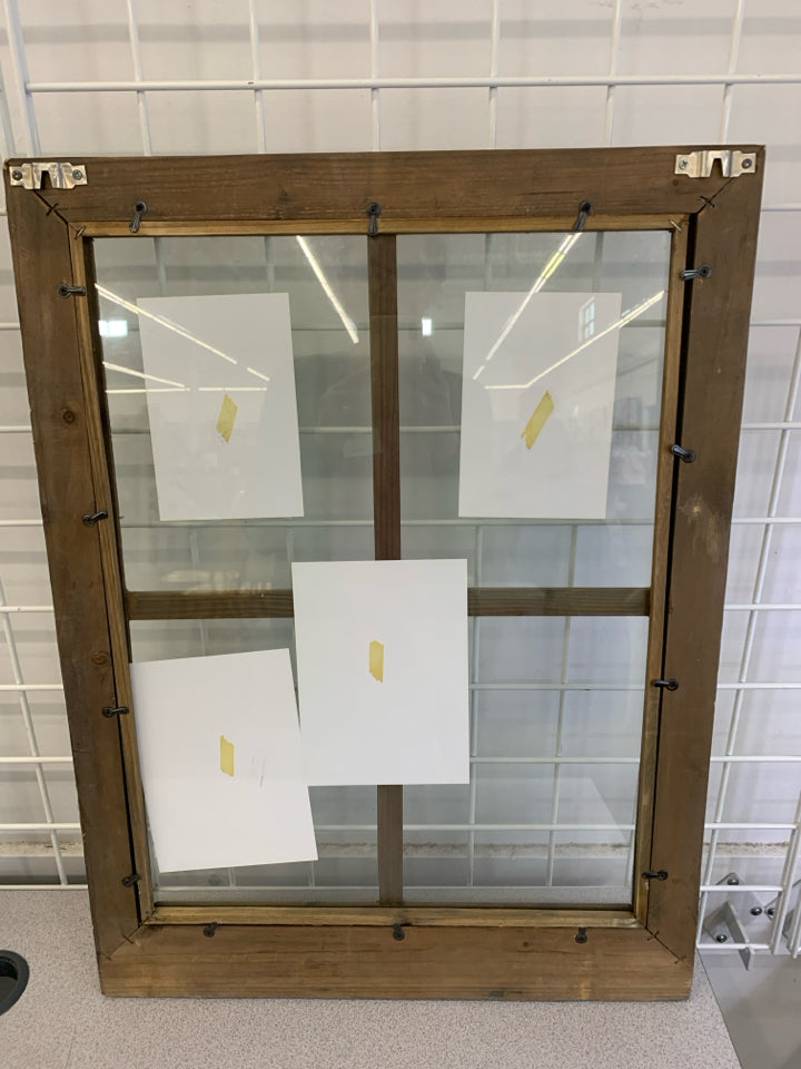 4 SECTION WOODEN PHOTO COLLAGE FRAME.