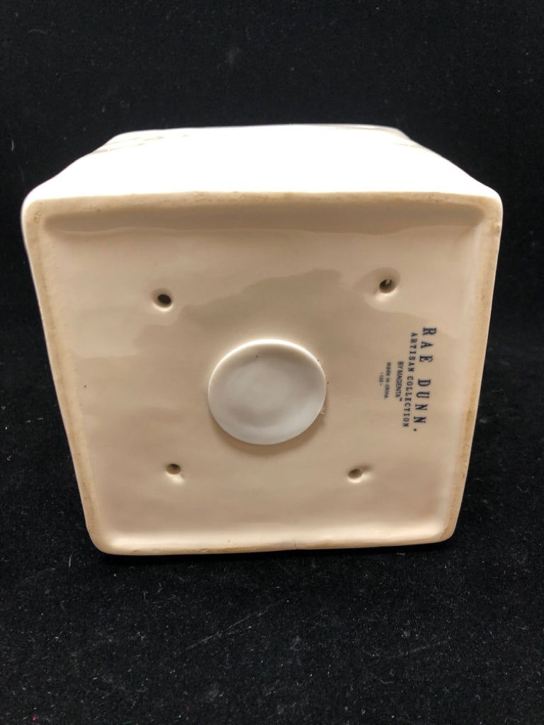 RAE DUNN CERAMIC "HOME" BIRDHOUSE.
