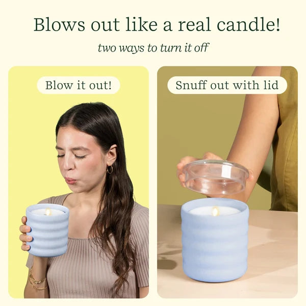 New Flameless Candle Diffuser - Bubble Periwinkle