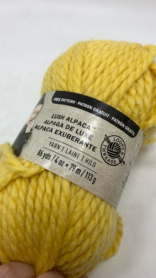 NWT YELLOW ALPACA YARN.