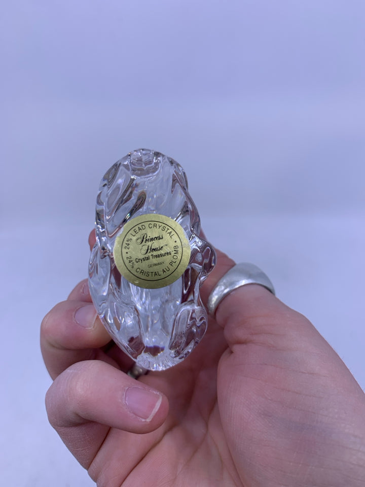 CLEAR CRYSTAL ROCKING UNICORN.