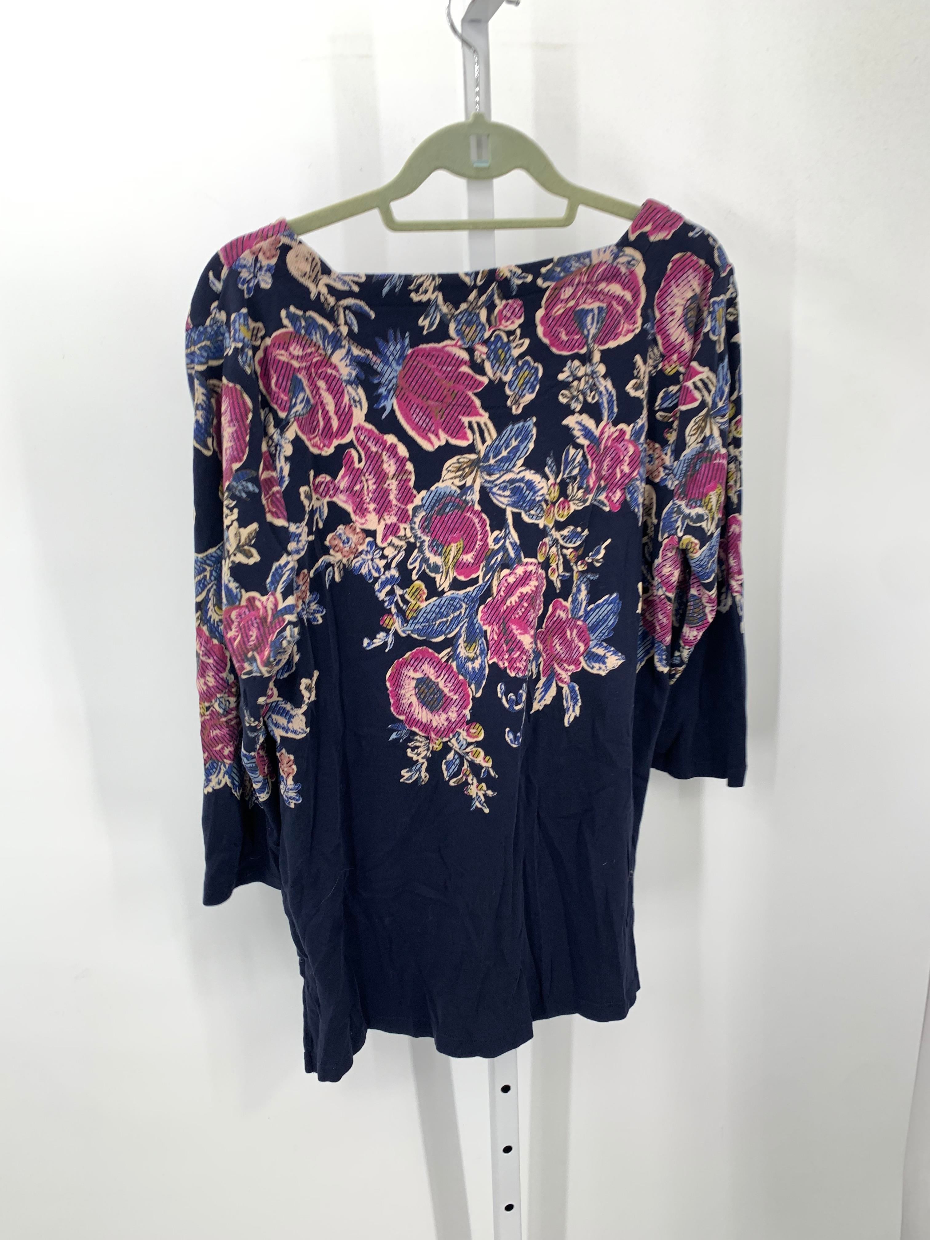 Chico's Size Extra Large Misses 3/4 Sleeve Shirt