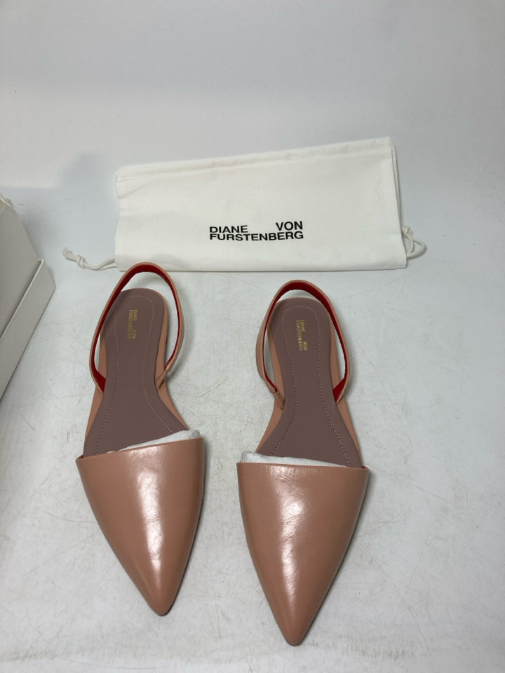 Diane Von Furstenberg Koko Pink Sand Flats- New With Box