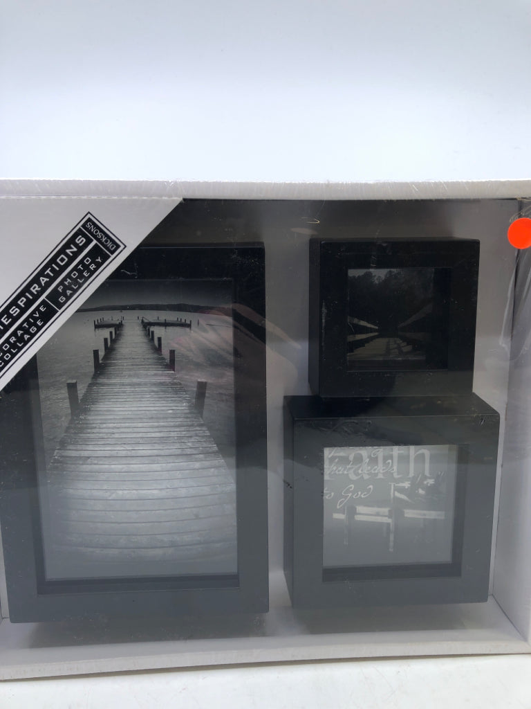 NIP 3PC BLACK GALLERY FRAMES.