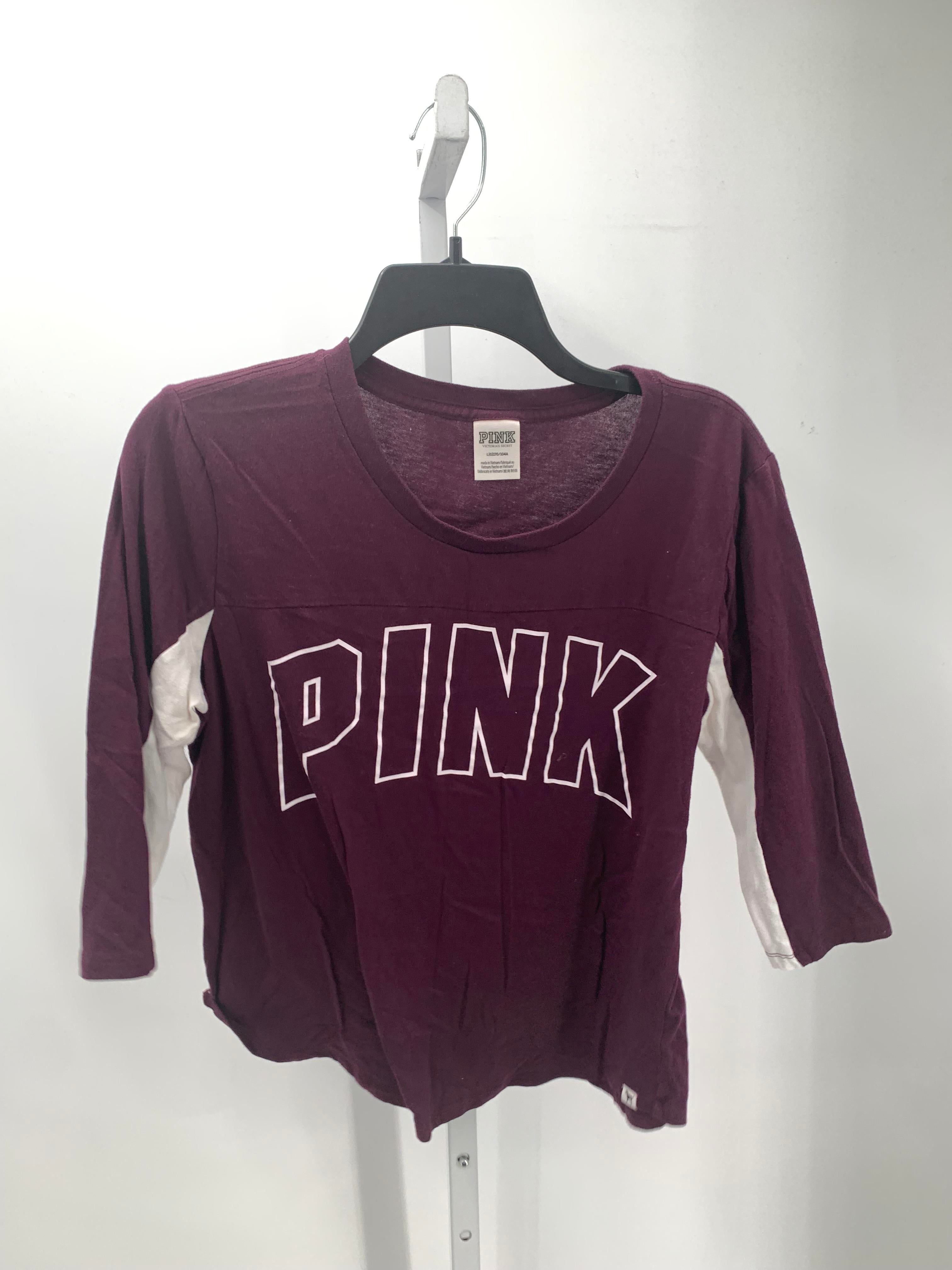 PINK Size Large Juniors 3/4 Sleeve Shirt