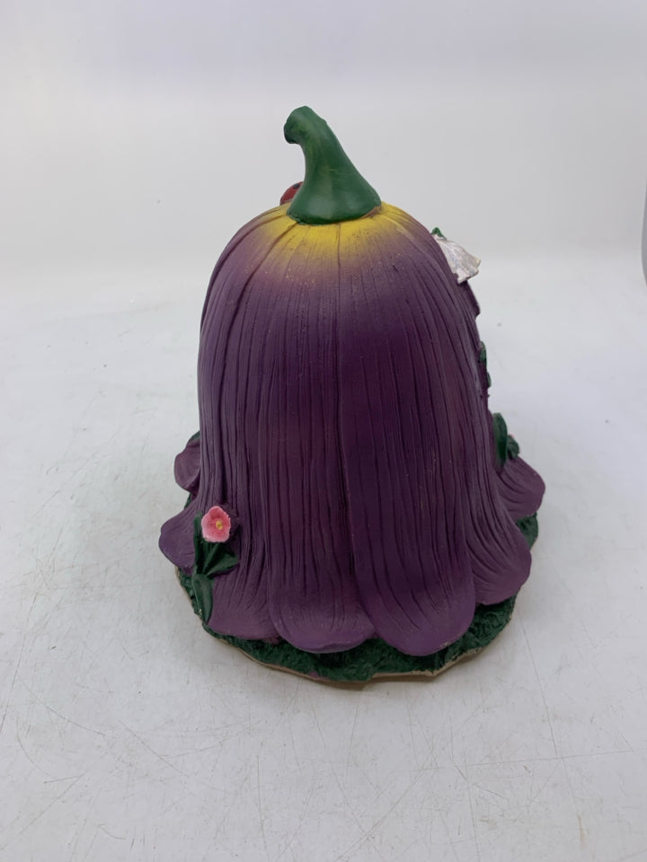 PURPLE RESIN FAIRY HOUSE HEARTH SONG.