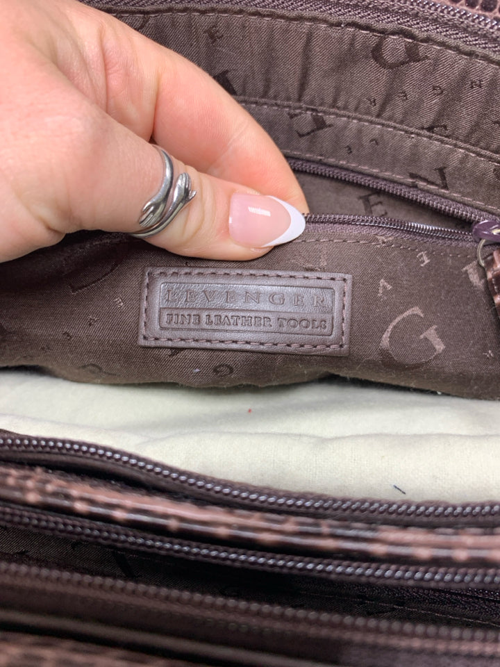 Levenger Leather Briefcase Tote- New