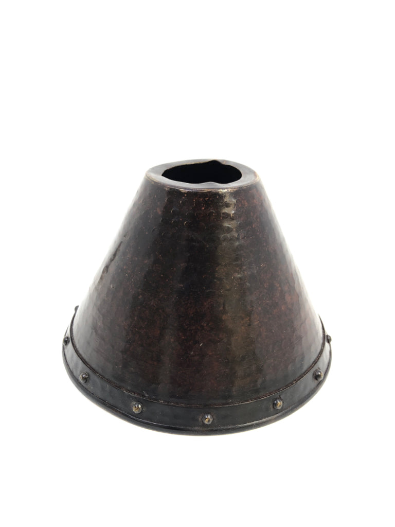 BROWN TIN YANKEE CANDLE TOPPER.