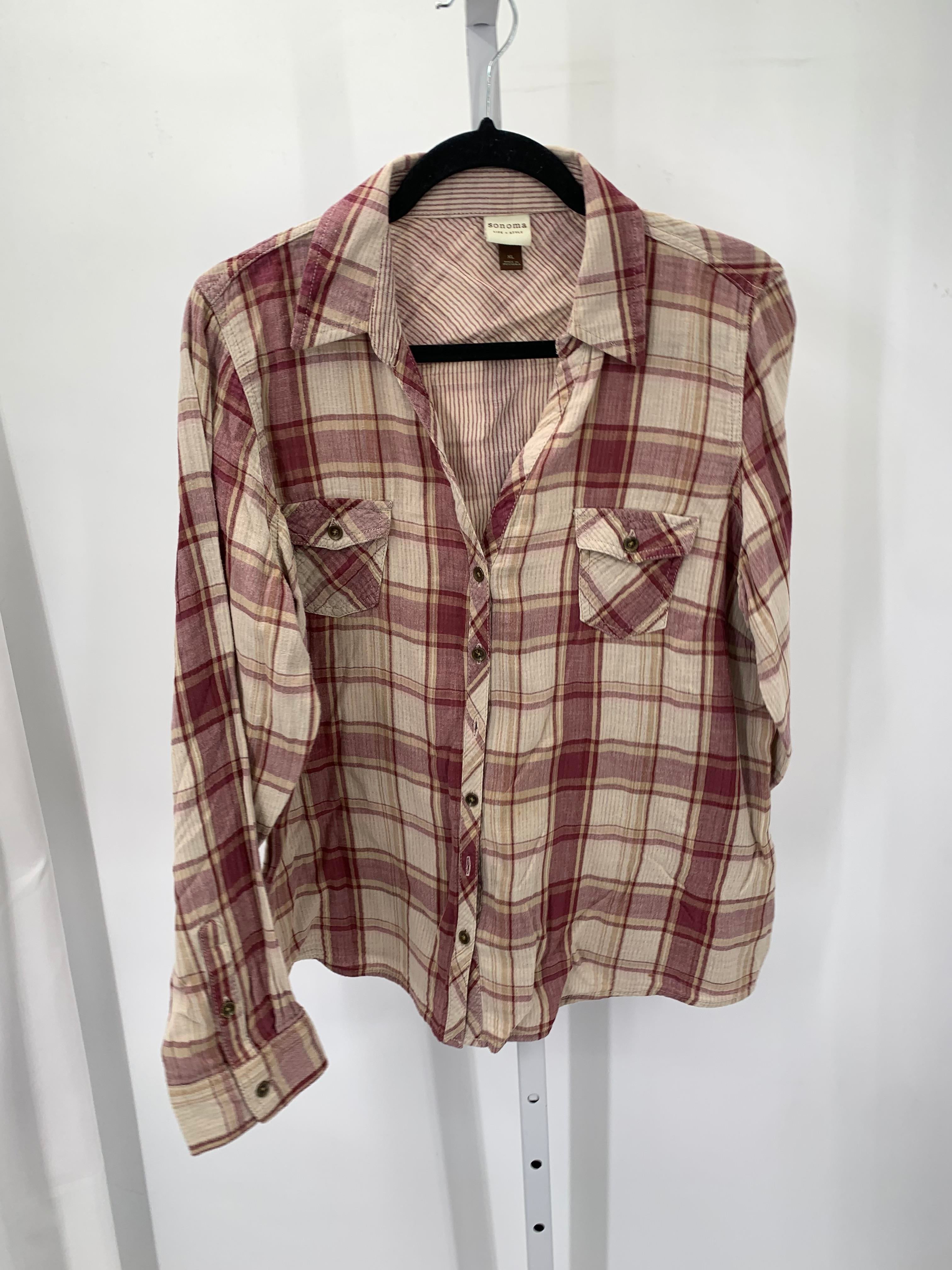 Sonoma Size Extra Large Misses Long Sleeve Shirt