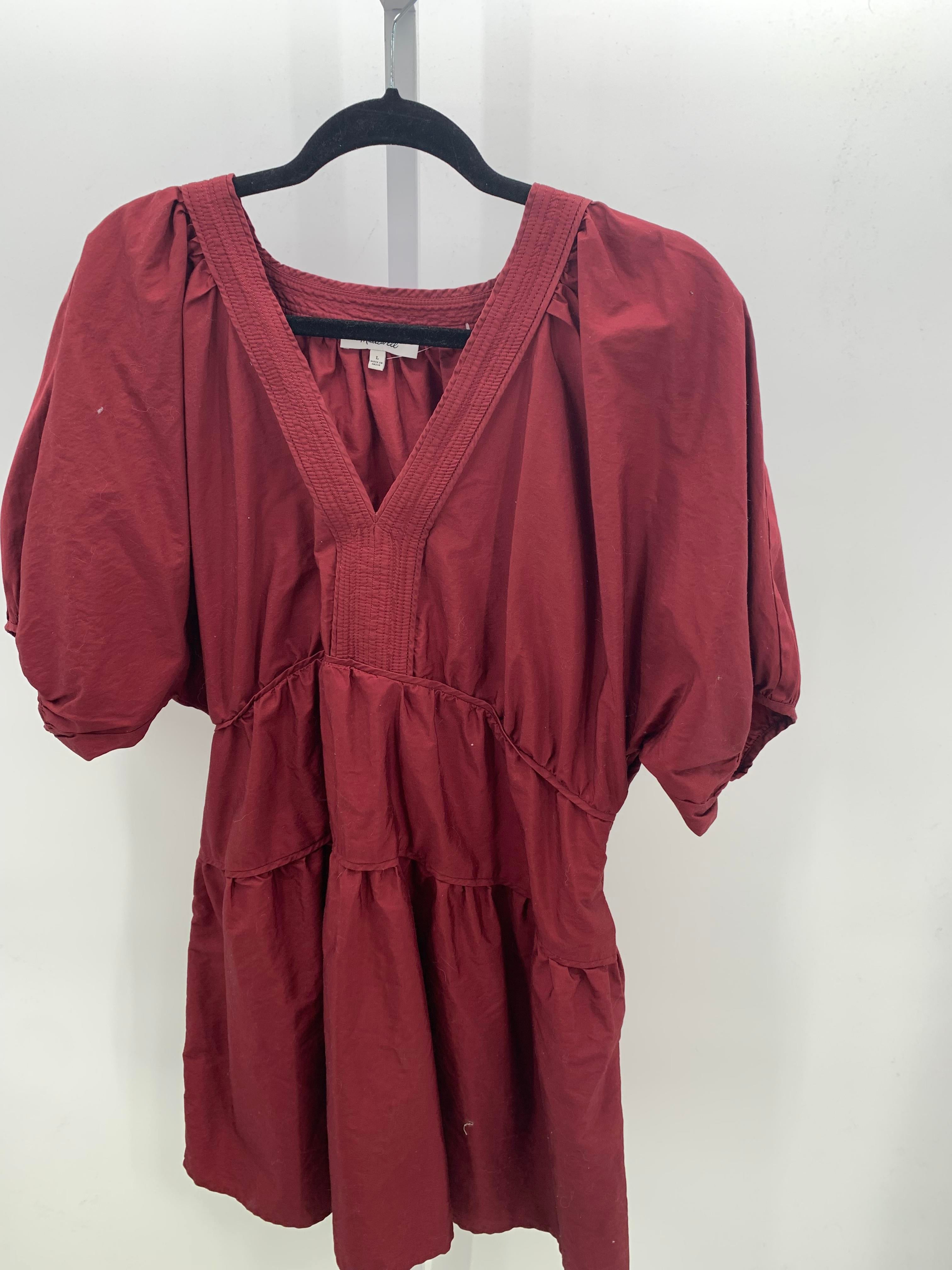 Madewell Size Large Misses Short Sleeve Dress